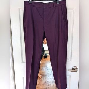 Beautiful Deep Purple BR Crop Wool Blend Pants